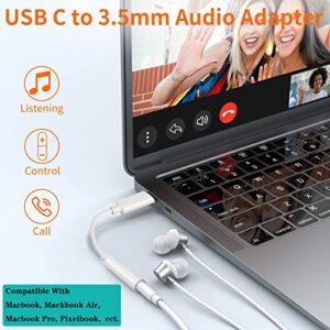 USB C to 3.5mm Headphone Jack Adapter Compatible with Pixel 6 5 4 3 2 XL, iPad Pro 2022 2021 2020 2018, Sony HTC Moto Samsung Galaxy S21 S20 Ultra S20+ Note 20 10 S10 S9 Plus and More