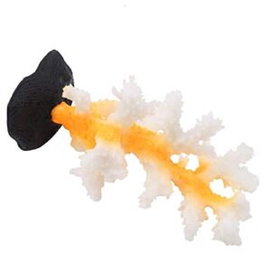 Hffheer Aquarium Artificial Coral, Fish Tank Artificial Coral Simulation Plant Luminous Silicone Coral for Fish Tank Landscape Decoration Aquarium Ornaments(Yellow)