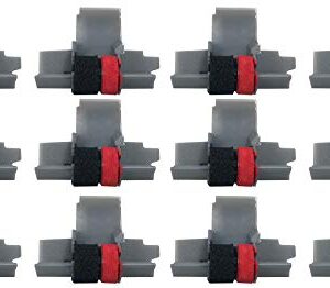 IR-40T Ink Roller, Black and Red Compatible with Canon P23-DH V Calculator, Casio HR-100TM, HR-150TM (12 Pack)