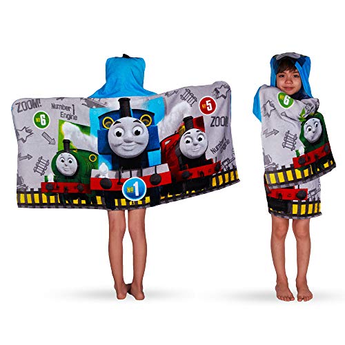 Thomas And Friends Bath/Pool/Beach Soft Cotton Terry Hooded Towel Wrap, 24" x 50", Thomas And Friends, By Franco Kids