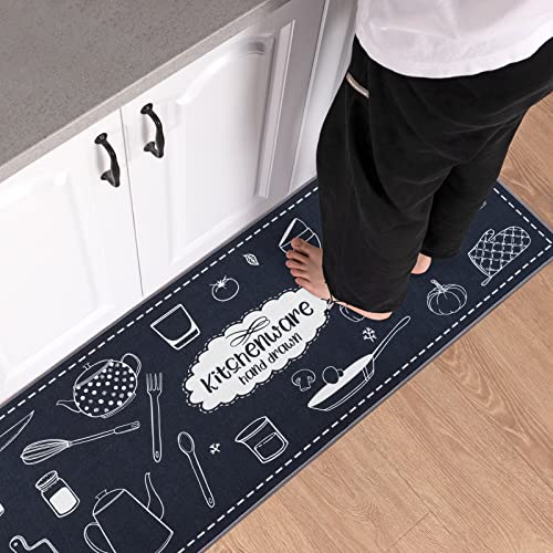 Carvapet 2 Piec Non-Slip Kitchen Rug TPR Non-Skid Backing Mat for Doorway Bathroom Runner Rug Set, he buyer opted out from receiving this message, for more details click here. Design (17"x48"+17"x24")