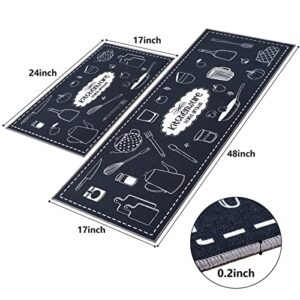Carvapet 2 Piec Non-Slip Kitchen Rug TPR Non-Skid Backing Mat for Doorway Bathroom Runner Rug Set, he buyer opted out from receiving this message, for more details click here. Design (17"x48"+17"x24")