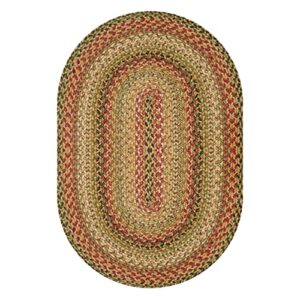 homespice 20x30” multi color oval braided rug. kingston brown and white jute oval rug. uses- entryway rugs, kitchen rugs, bathroom rugs. reversible, rustic, country, primitive, farmhouse decor rug