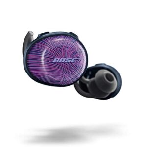 bose soundsport free, true wireless earbuds, (sweatproof bluetooth headphones for workouts and sports), ultraviolet with midnight blue (renewed)