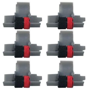 ir-40t ink roller, black and red compatible with canon p23-dh v calculator, casio hr-100tm, hr-150tm (6 pack)