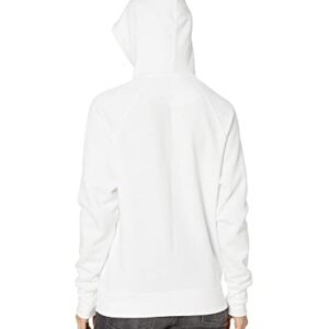 Champion womens Powerblend Fleece Hoodie, Script Logo Hooded Sweatshirt, White-y08113, Large US