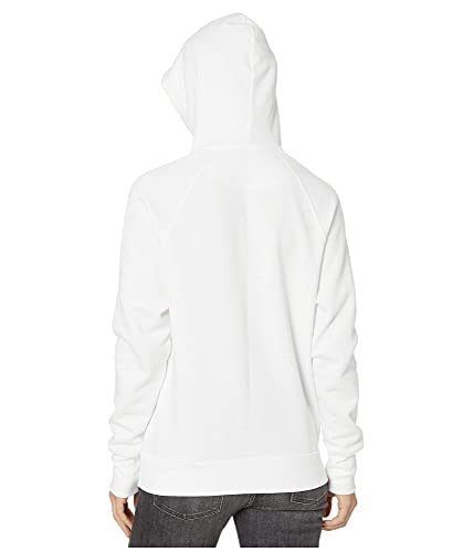 Champion womens Powerblend Fleece Hoodie, Script Logo Hooded Sweatshirt, White-y08113, Large US