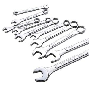 JENLEY Hand Tools Wrenches Standard 12 Point SAE Combination Set 10-Piece