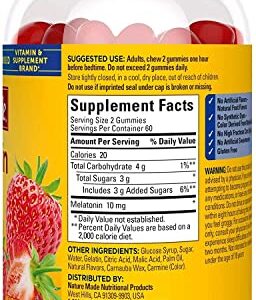 Nature Made Melatonin 10 mg, Dreamy Strawberry, 70 Gummies (Pack of 2)