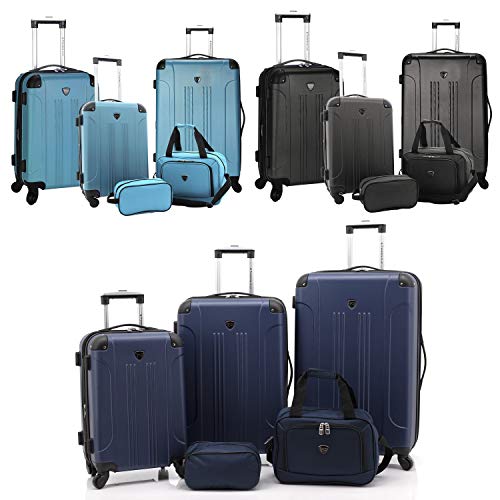 Travelers Club Sky+ Luggage Set,Expandable, Teal, 5 Piece