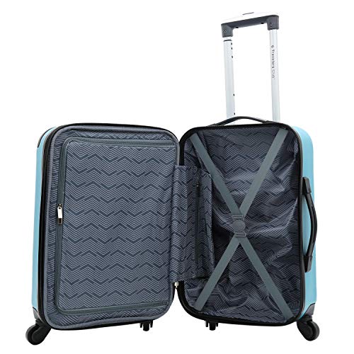 Travelers Club Sky+ Luggage Set,Expandable, Teal, 5 Piece