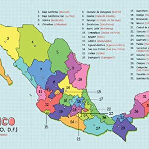 Quarterhouse Spanish Language Country Maps for the Classroom - Spain, Mexico, Central America/Caribbean, & South America Poster Set, Spanish Classroom Learning Materials for K-12 Students and Teachers, Set of 4, 12 x 18 Inches, Extra Durable