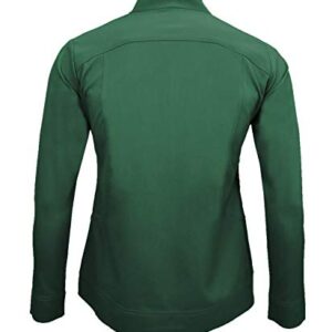 Natural Uniforms M&M Scrubs Women's Ultra Soft Front Zip Warm-Up Scrub Jacket (Medium, Hunter Green)