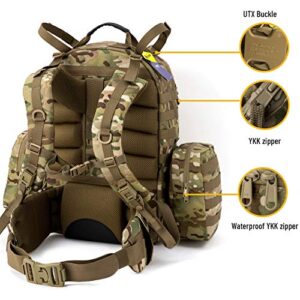 Akmax.cn Military Backpack Army Rucksack for men, MOLLE 2 Medium Assault Pack with Frame