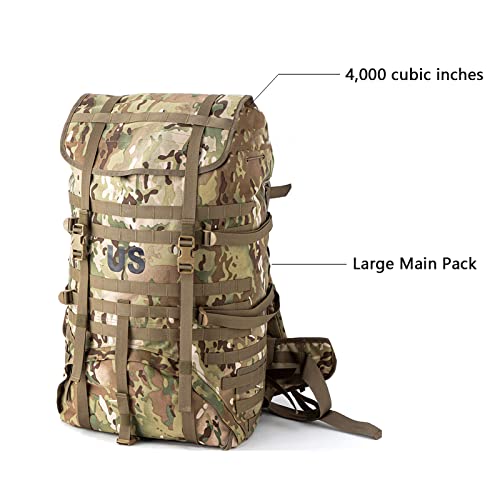 MT Military MOLLE 2 Large Rucksack with Frame, Army Tactical Backpack, Multicam