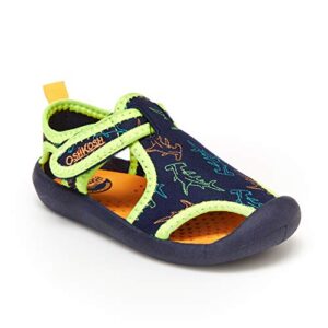 oshkosh b'gosh boys aquatic water shoe sandal, navy/multi, 9 toddler