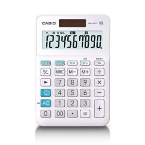 Casio MW-100TC-WE-N W Tax Rate Calculator, 10 Digits, Tax Calculator, White, Mini Just Type