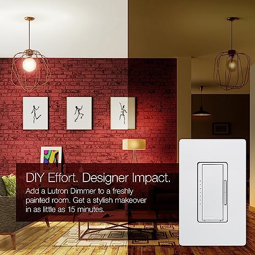 Lutron Maestro LED+ Dimmer Switch for Dimmable LED, Halogen and Incandescent Bulbs with Stainless Steel Wallplate, 150W/Single-Pole or Multi-Location, Midnight