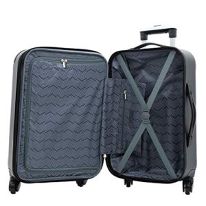 Travelers Club Chicago Hardside Expandable Spinner Luggages, Black, 5 Piece Set