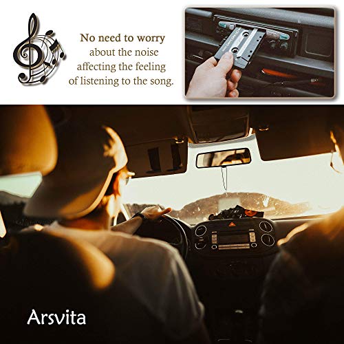 arsvita Car Audio aux Cassette Adapter and a Type C to 3.5mm Audio Aux Jack Adapter,Compatible for Google , Samsung , Xiaomi , Huawei All Type C Port Devices. --- White