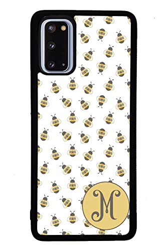 Honey Bumble Bee Personalized Black Rubber Phone Case Compatible With Samsung Galaxy S23 S23+ Ultra S22 S22+ S21 S21FE S21+ S20FE S20+ S20 Note 20 S10 S10+ S10e