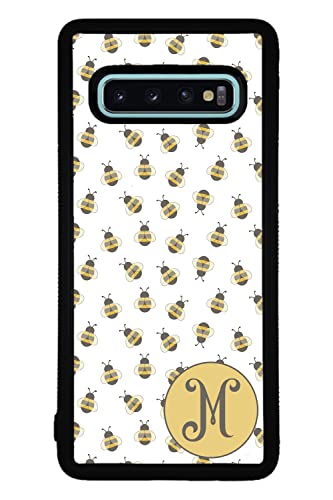 Honey Bumble Bee Personalized Black Rubber Phone Case Compatible With Samsung Galaxy S23 S23+ Ultra S22 S22+ S21 S21FE S21+ S20FE S20+ S20 Note 20 S10 S10+ S10e