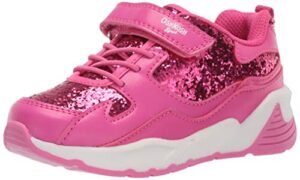 oshkosh b'gosh girls' buffie tahoe sneakers, pink, 5 m us toddler