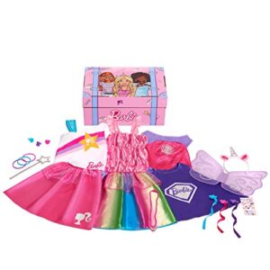 early learning centre dress up trunk set, size 4-6x, kids pretend play costumes and accessories, pink, amazon exclusive