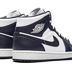 Jordan Air 1 Mid (White/Metallic Gold-Obsidian 10)