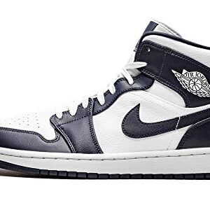 Jordan Air 1 Mid (White/Metallic Gold-Obsidian 10)