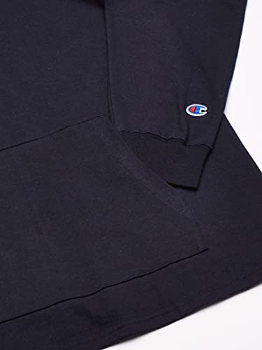 Champion Hoodie, Cotton Mid-Weight Hooded T-Shirt, Comfortable Men's Tee, Navy-549921, X-Large