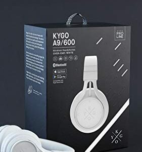 Kygo Life A9/600 | Over-Ear Bluetooth Headphones, aptX® and AAC® Codecs, Built-in Microphone, NFC Pairing, Memory Foam Ear Cushions, 23 Hours Playback, Kygo Sound App, Pro Line (White)