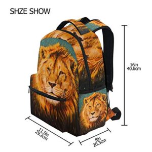 senya School Backpack Lion Of Judah Bookbag for Boys Girls Travel Bag One Size