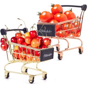 shindel mini brands shopping cart toy, 2pcs shopping day grocery cart mini supermarket handcart toy shopping carts