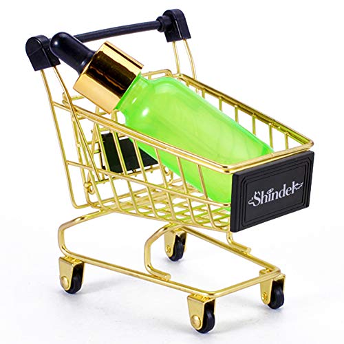 Shindel Mini Brands Shopping Cart Toy, 2PCS Shopping Day Grocery Cart Mini Supermarket Handcart Toy Shopping Carts