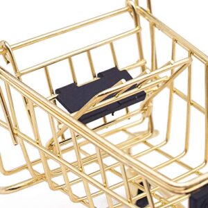 Shindel Mini Brands Shopping Cart Toy, 2PCS Shopping Day Grocery Cart Mini Supermarket Handcart Toy Shopping Carts