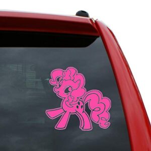 black heart decals & more pinkie pie vinyl decal sticker | color: hot pink | 5" tall