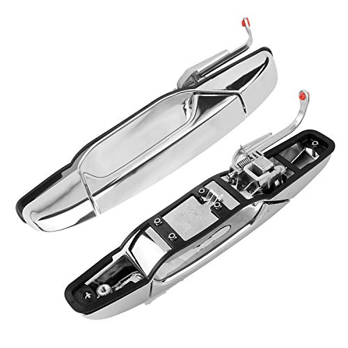 LCWRGS 4pcs Exterior Chrome Door Handle Front Rear Driver & Passenger Side Replacement for 2007-2013 Cadillac Escalade Chevy Silverado Avalanche Tahoe GMC Sierra Yukon