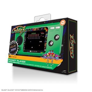 My Arcade Pocket Player Handheld Game Console: 3 Built In Games, Galaga, Galaxian, Xevious, Collectible, Full Color Display, Speaker, Volume Controls, Headphone Jack, Battery or Micro USB Powered