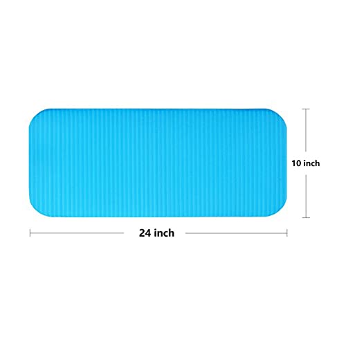 BalanceFrom GoYoga+ All-Purpose 1/2-Inch Extra Thick High Density Anti-Tear Exercise Yoga Mat and Knee Pad with Carrying Strap (Blue)