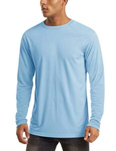 upf 50 shirts for men long sleeve uv shirts sun shirts running shirts workout shirts fishing shirts rashguard hiking shirts gym shirts blue