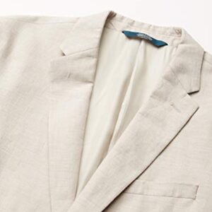 Perry Ellis Big & Tall Suit Jacket Men's Big, Natural Linen Herringbone, 46 Long (Tall)