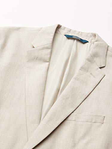 Perry Ellis Big & Tall Suit Jacket Men's Big, Natural Linen Herringbone, 46 Long (Tall)