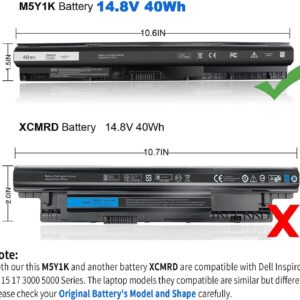 M5Y1K Laptop Battery Compatible with Dell Inspiron 40Wh 14.8V,14 15 17 3000 5000 Series,5558 5559 3551 453-BBBR 3452 3451 3458N 3567 5755 5758 5759,Vostro 3458 3558,6YFVW VN3N0 GXVJ3 W6D4J HD4J0 4WY7C