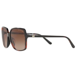 Michael Kors Women's Fashion Outwear Oversize Sunglasses, Dark Havana/Brown Shaded, One Size + 1