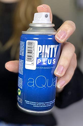 Pintyplus Aqua Spray Paint - Art Set of 8 Water Based 4.2oz Mini Spray Paint Cans. Ultra Matte Finish. Perfect For Arts & Crafts. Spray Paint Set Works on Plastic, Metal, Wood, Cardboard