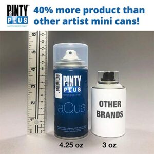 Pintyplus Aqua Spray Paint - Art Set of 8 Water Based 4.2oz Mini Spray Paint Cans. Ultra Matte Finish. Perfect For Arts & Crafts. Spray Paint Set Works on Plastic, Metal, Wood, Cardboard