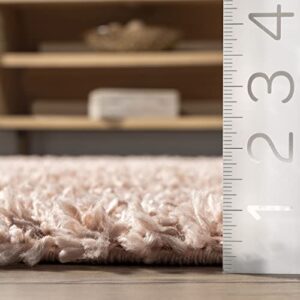 nuLOOM Neva Modern Tasseled Shag Area Rug, 5' 3" x 7' 7", Pink