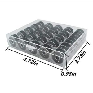 YEQIN 25pcs Black Prewound Bobbin Thread and Bobbin Holder - Size A Class 15 SA156 Compatible with Babylock, Brother, Consew, Juki, Singer Embroidery and Sewing Machine