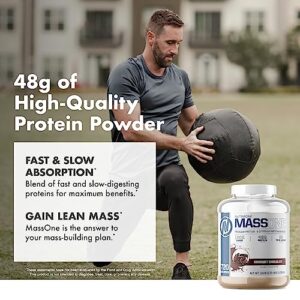 Massone Mass Gainer Protein Powder by NutraOne – Gain Mass Protein Meal Replacement (Vanilla - 7 lbs.)